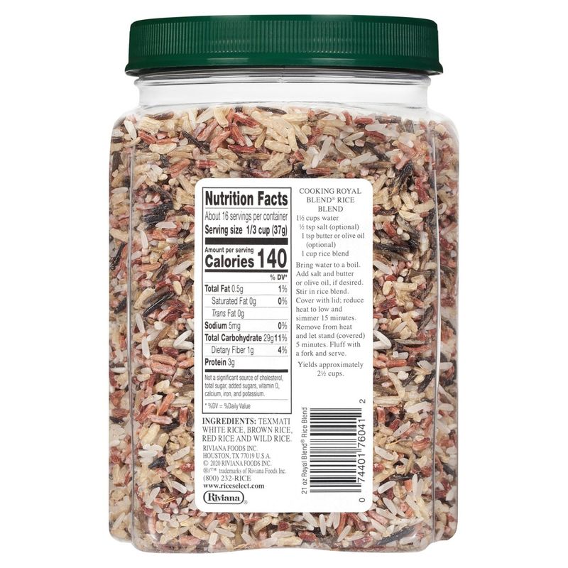 RiceSelect Royal Blend Texmati White, Brown, Wild &amp; Red Rice Blend, 21 oz