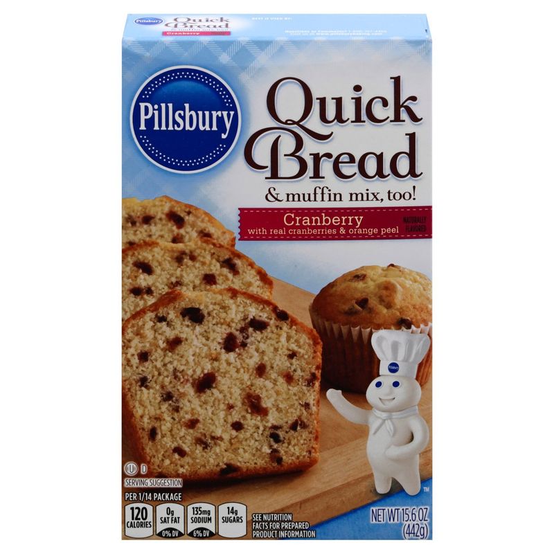 Pillsbury Cranberry Quick Bread &amp; Muffin Mix, 15.6 oz