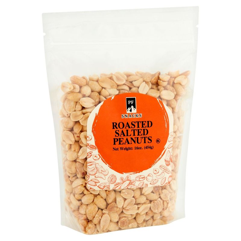 PF Snacks Roasted Salted Peanuts, 16 oz