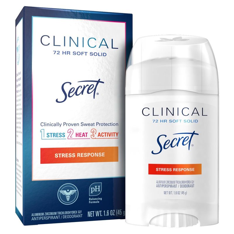 Secret Clinical Strength Soft Solid Antiperspirant and Deodorant for Women, Stress Response, 1.6 oz
