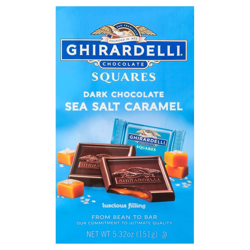 Ghirardelli Chocolate Squares Sea Salt Caramel Dark Chocolate, 5.32 oz