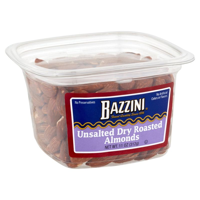 Bazzini Unsalted Dry Roasted Almonds, 11 oz