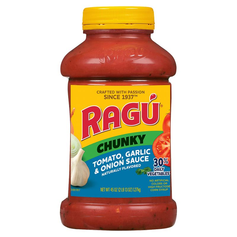 Ragú Chunky Tomato, Garlic &amp; Onion Sauce, 45 oz
