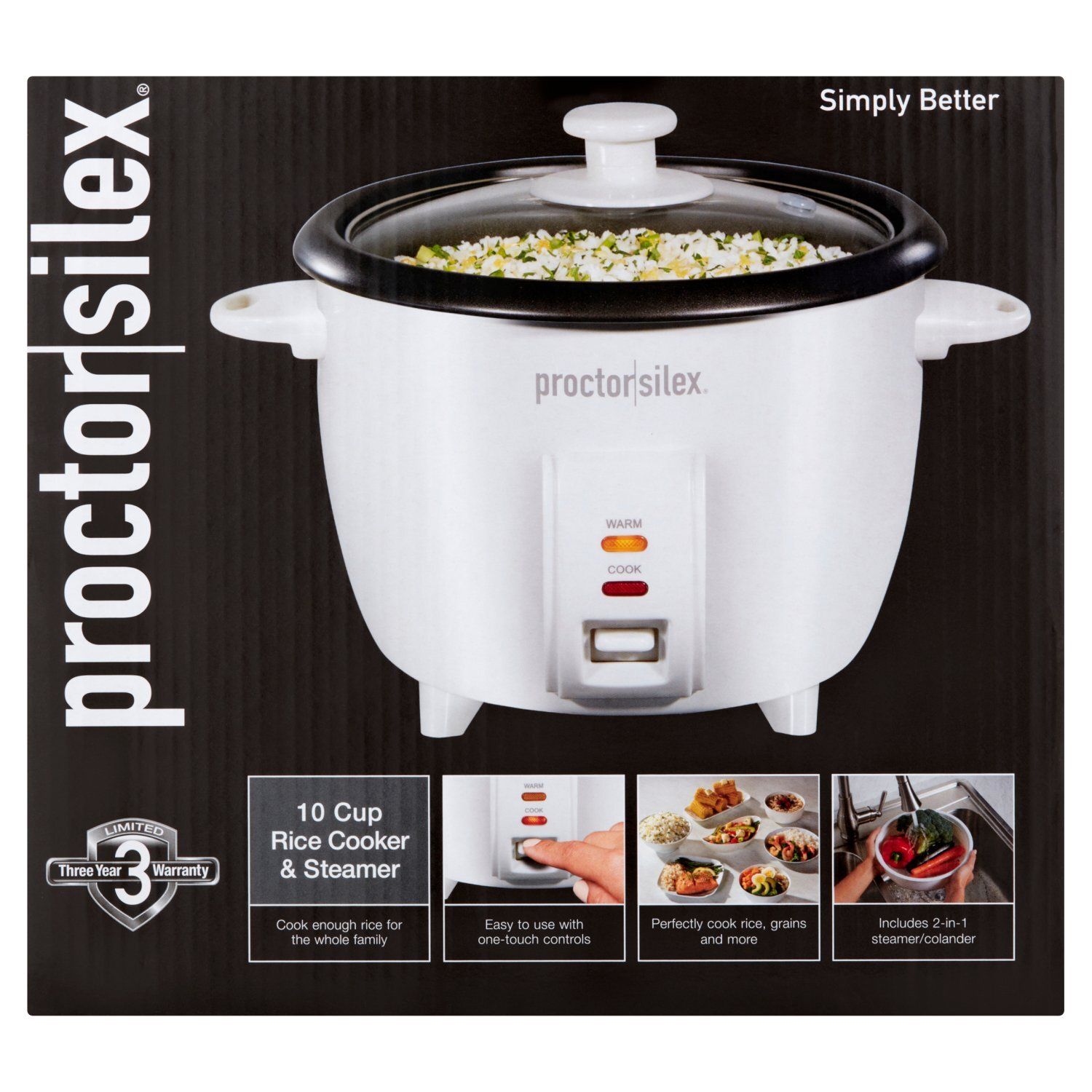 Proctor Silex 10 Cup Rice Cooker &amp; Steamer