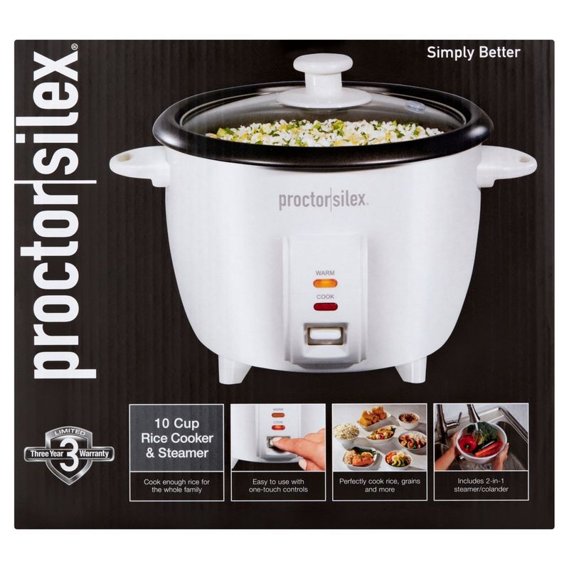 Proctor Silex 10 Cup Rice Cooker &amp; Steamer