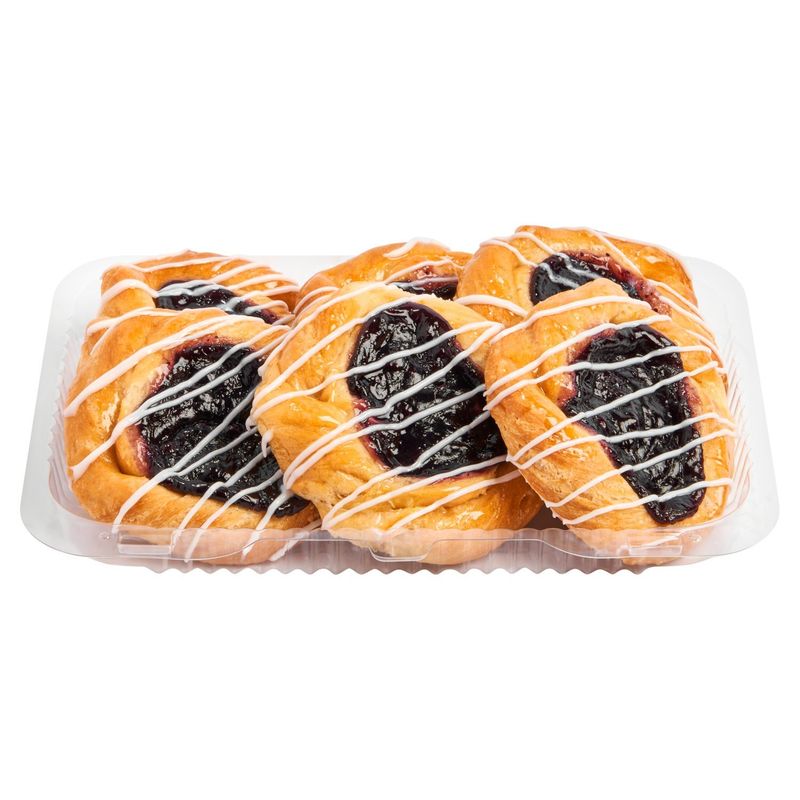 Mini Blueberry Snail Danish, 6 Pack