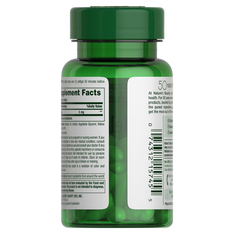 Nature's Bounty Melatonin Dietary Supplement, 5 mg, 90 count