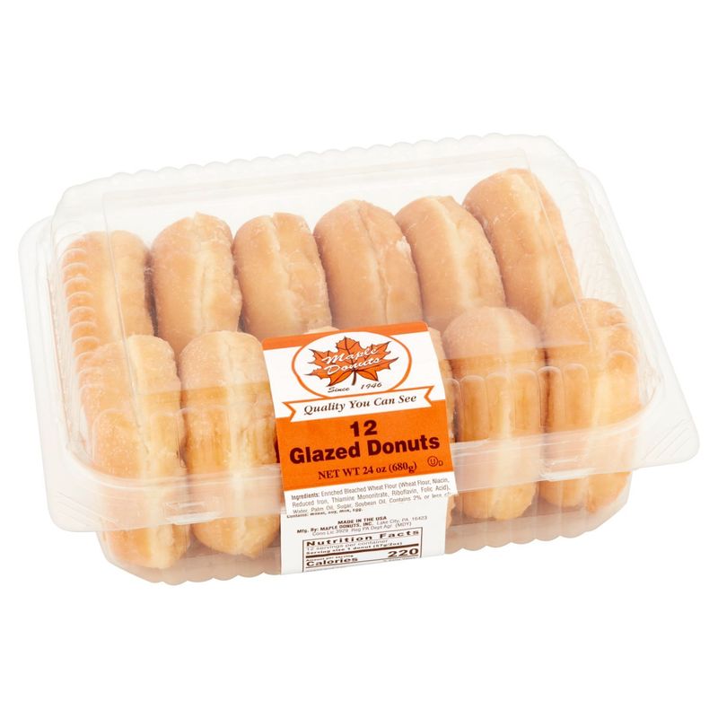 Maple Donuts Glazed Donuts, 12 count, 24 oz