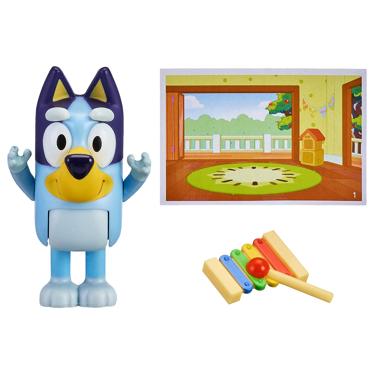 Bluey Story Starter Pack, Figurine with Xylophone &amp; Scene