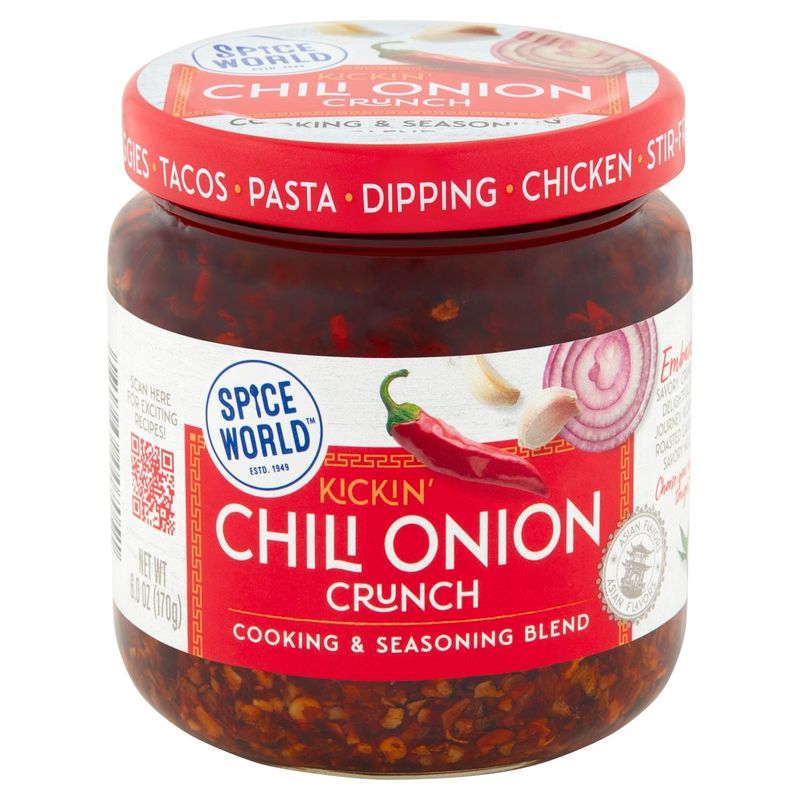 Spice World Kickin' Chili Onion Crunch Cooking &amp; Seasoning Blend, 6.0 oz