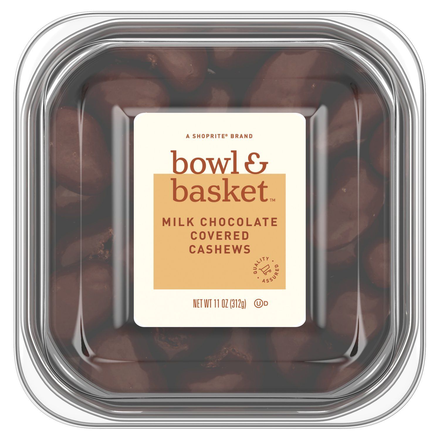 Bowl &amp; Basket Milk Chocolate Covered Cashews, 11 oz