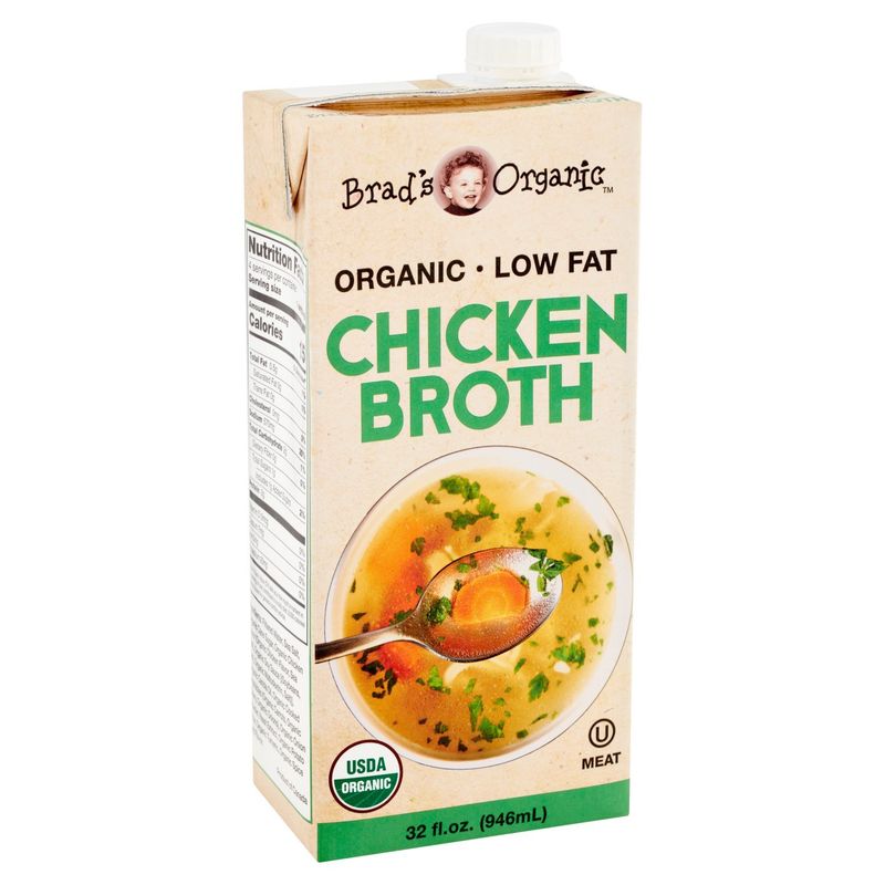 Brad's Organic Low Fat Chicken Broth, 32 fl oz