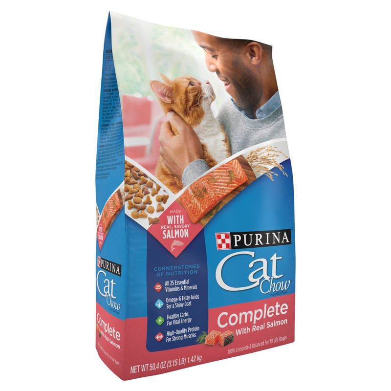 Purina Cat Chow Complete with Real Salmon Cat Food, 50.4 oz