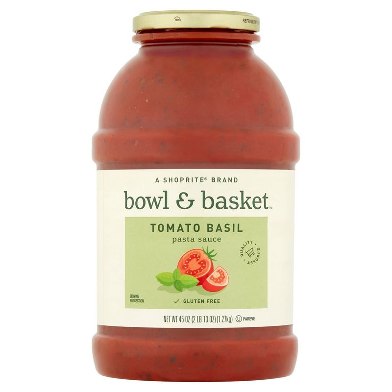 Bowl &amp; Basket Tomato Basil Pasta Sauce, 45 oz