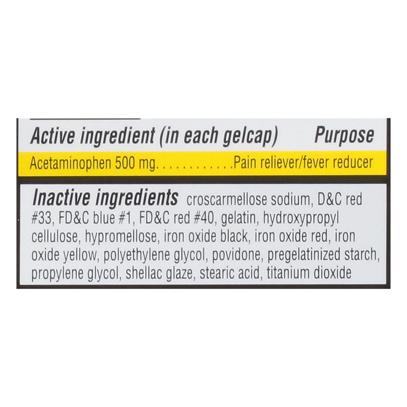 TopCare Extra Strength Acetaminophen Pain Relief 500mg Gel Caps, 100 Count