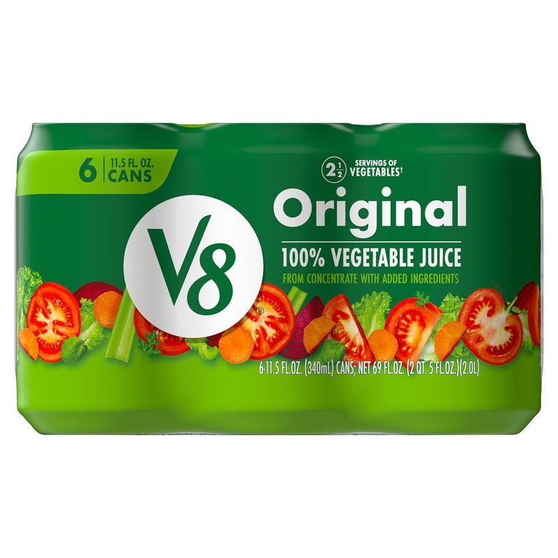 V8 Original 100% Vegetable Juice, 11.5 fl oz, 6 count