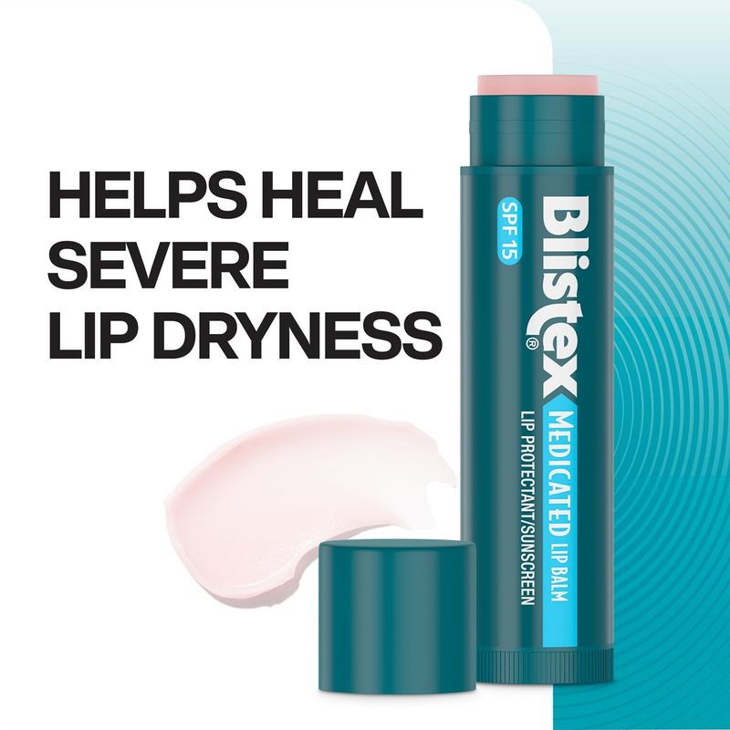 Blistex Medicated Lip Balm, SPF 15, 3 count, 0.15 oz