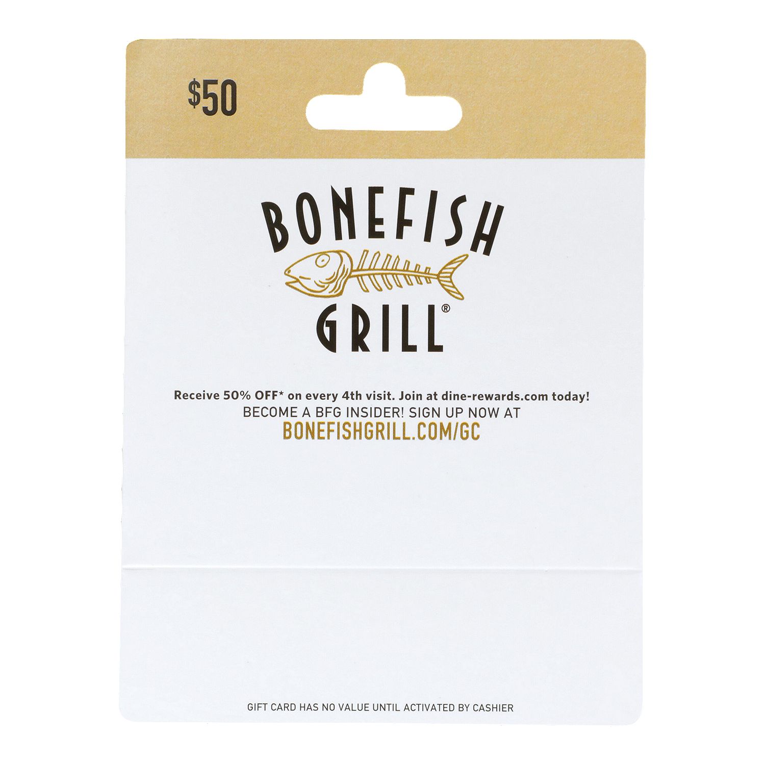 Bonefish Grill $50 Gift Card, 1 each