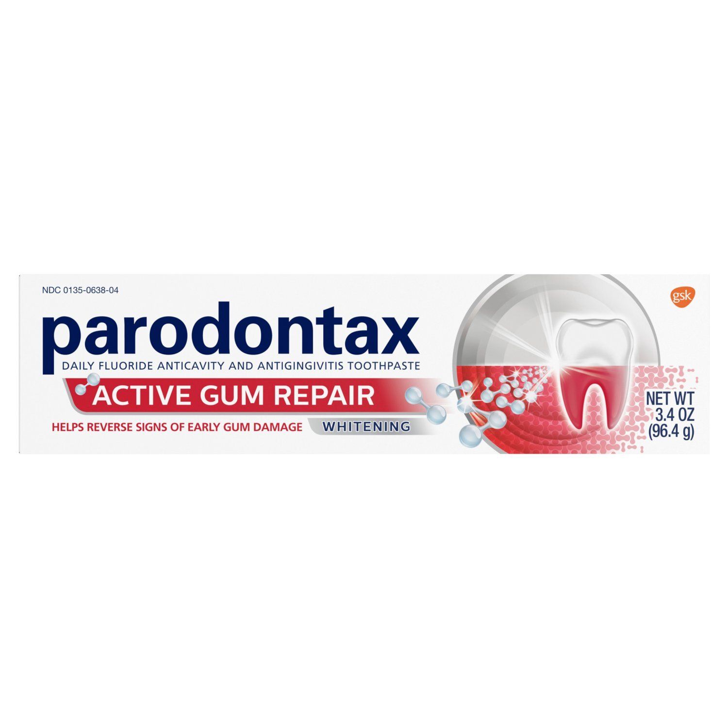 Parodontax Active Gum Repair Whitening Toothpaste, 3.4 oz