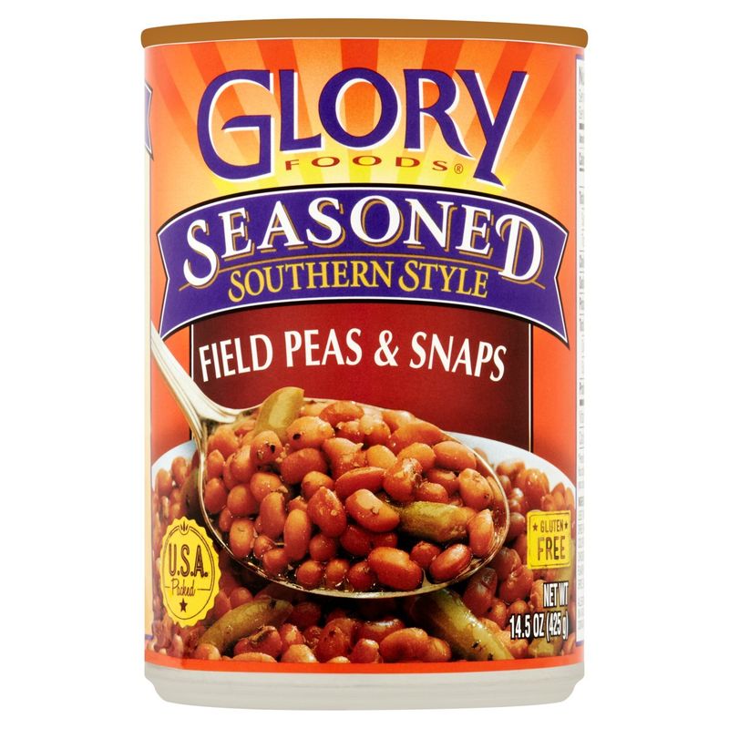 Glory Foods Seasoned Southern Style Field Peas &amp; Snaps, 14.5 oz