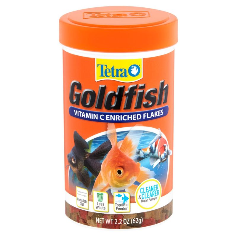 Tetra Goldfish Vitamin C Enriched Flakes Fish Food, 2.2 oz