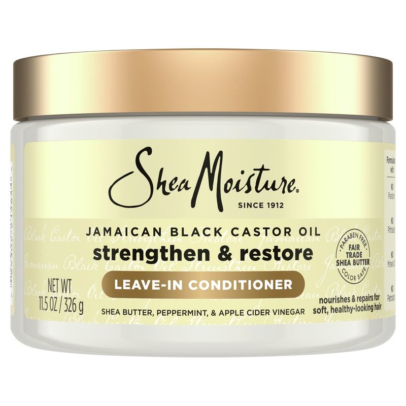 SheaMoisture Jamaican Black Castor Oil Strengthen &amp; Restore Leave-in Conditioner, 11.5 oz