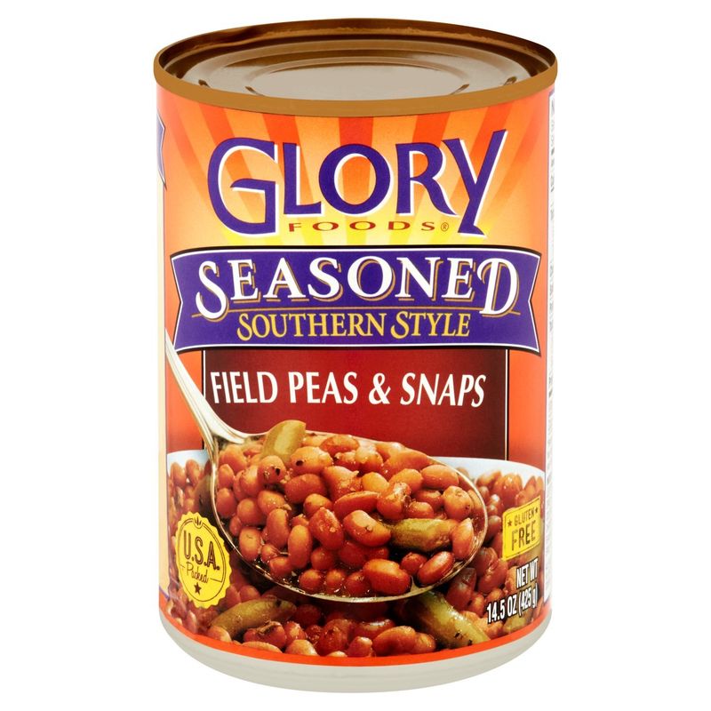 Glory Foods Seasoned Southern Style Field Peas &amp; Snaps, 14.5 oz