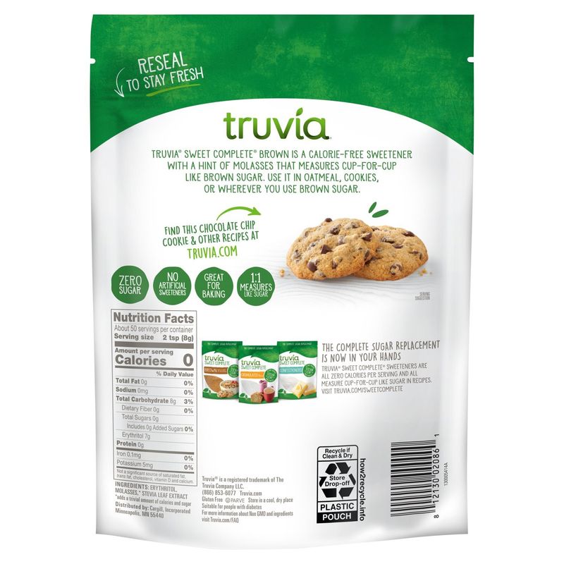 Truvia Sweet Complete Brown Calorie-Free Sweetener with Stevia Leaf Extract and Erythritol, 14 oz