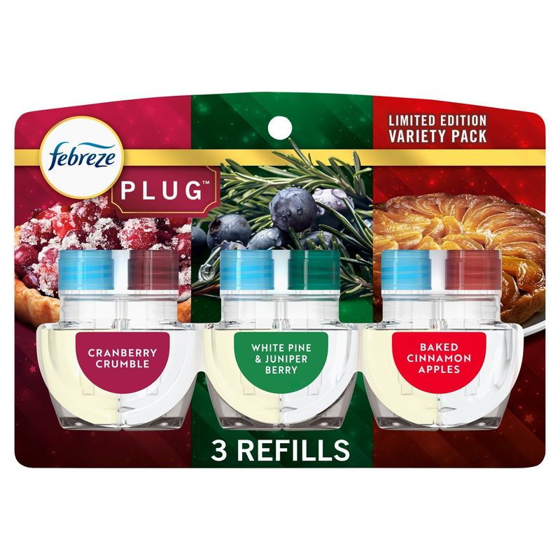 Febreze Plug Scented Oil Refill Limited Edition Variety Pack, 0.87 fl oz, 3 count