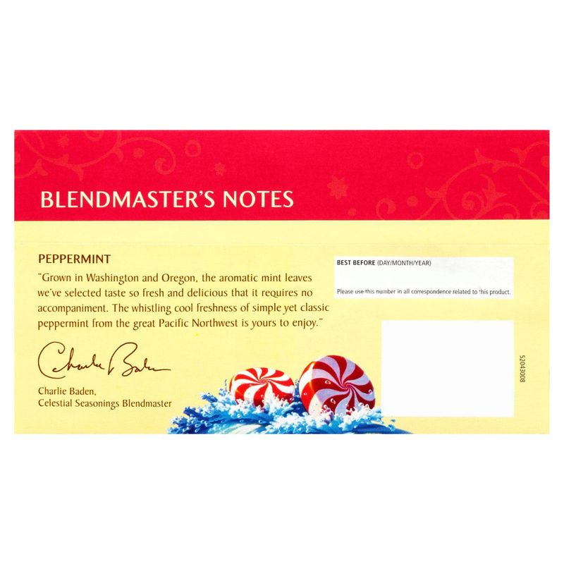 Celestial Seasonings Peppermint Herbal Tea Bags, 20 count, 1.1 oz