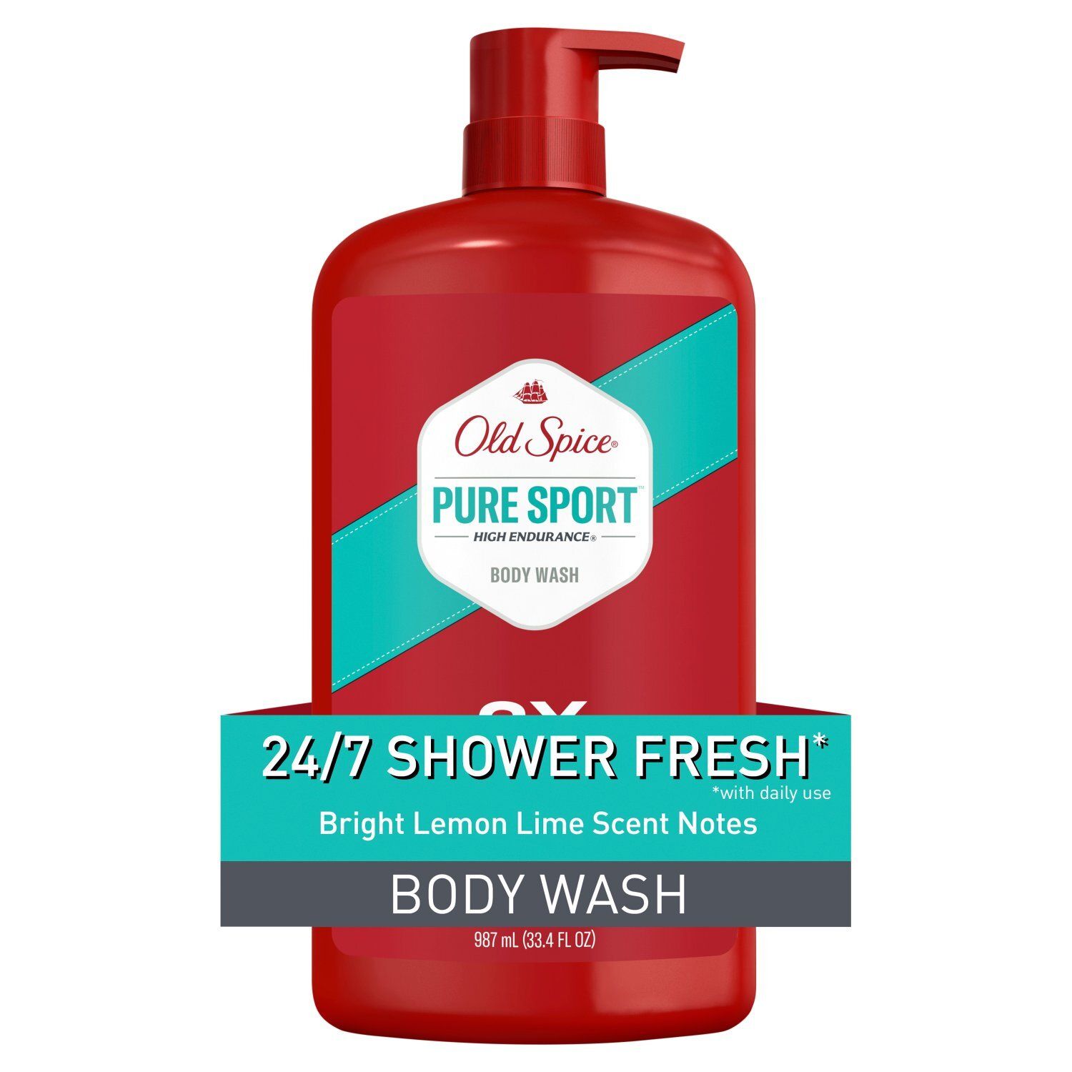Old Spice Pure Sport High Endurance Body Wash, 33.4 fl oz