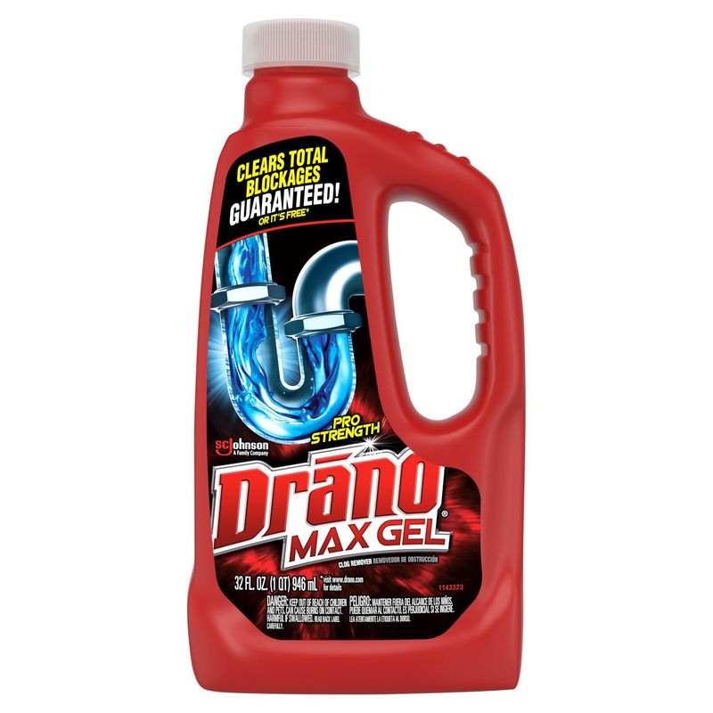 Drano Max Gel Pro Strength Clog Remover, 32 fl oz