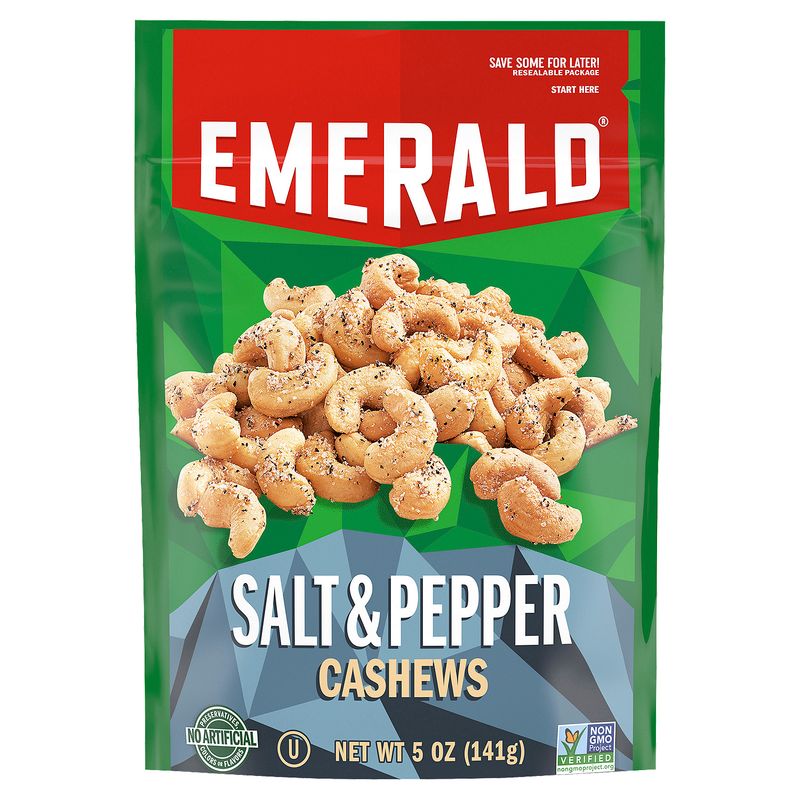 Emerald Salt &amp; Pepper Cashews, 5 oz