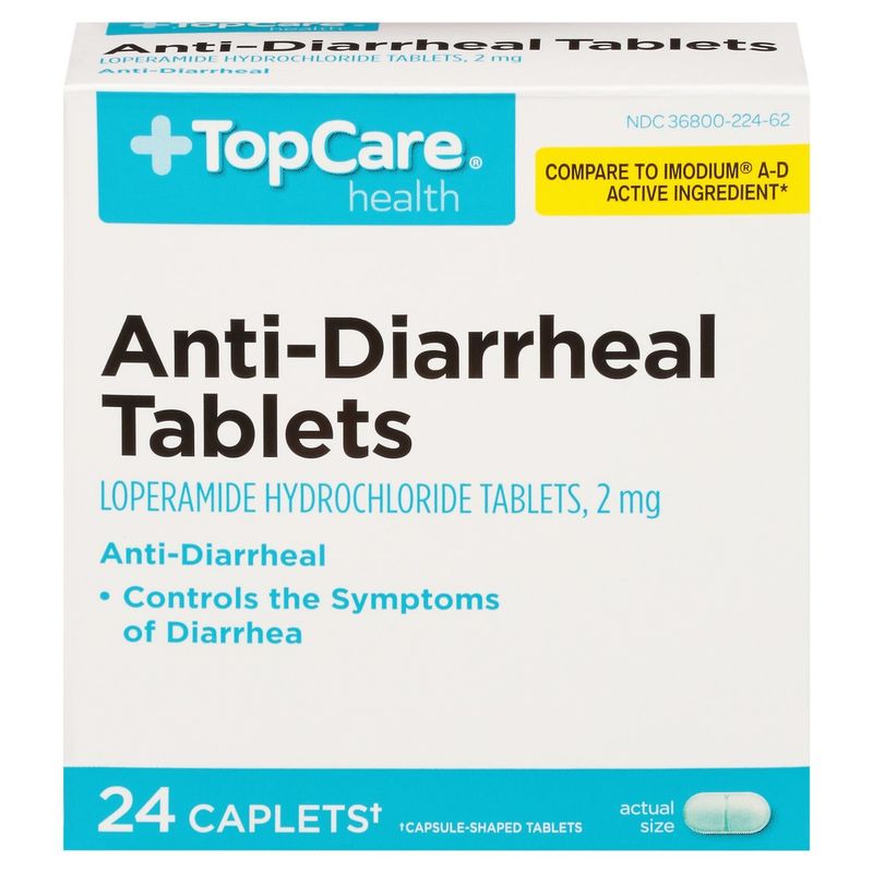 TopCare Health Anti-Diarrheal Tablets, 24 count
