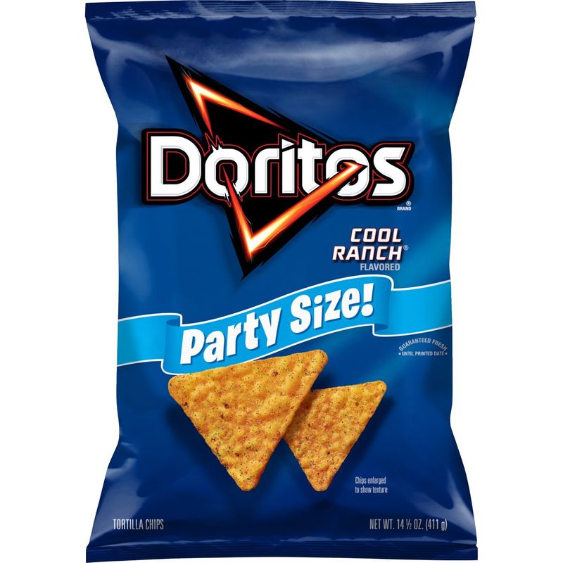 Doritos Tortilla Chips Cool Ranch Flavored 14 1/2 Oz