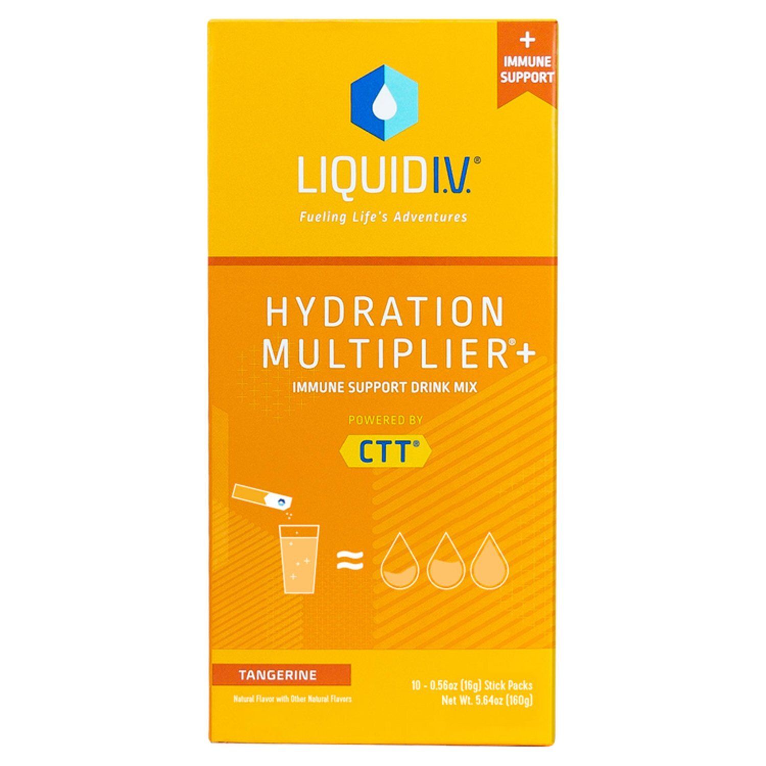 Liquid I.V. Hydration Multiplier Tangerine Immune Support Drink Mix, 0.56 oz, 10 count