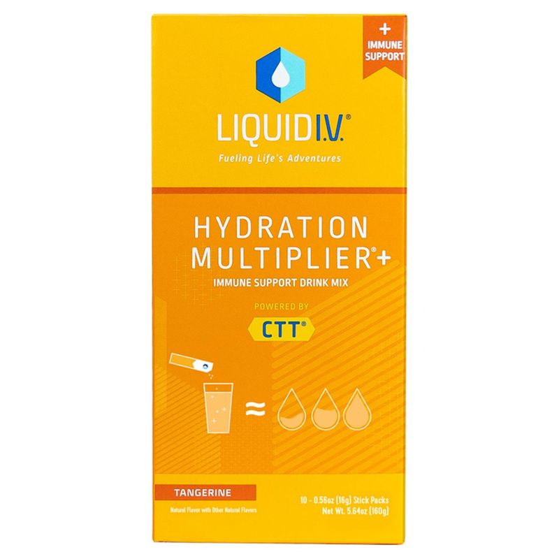 Liquid I.V. Hydration Multiplier Tangerine Immune Support Drink Mix, 0.56 oz, 10 count