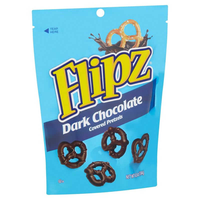Flipz Dark Chocolate Covered Pretzels, 6.5 oz