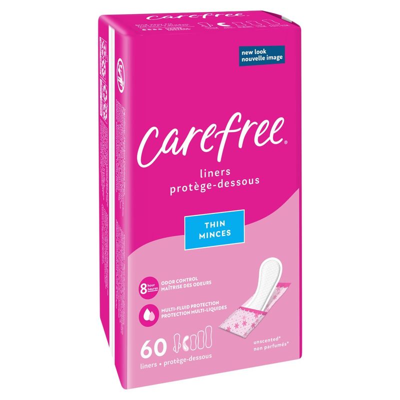 Carefree Thin Unscented Liners, 60 count