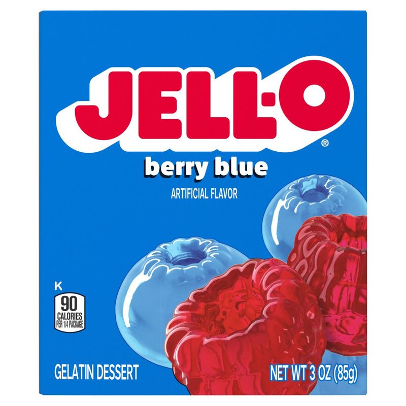Jell-O Berry Blue Gelatin Dessert, 3 oz