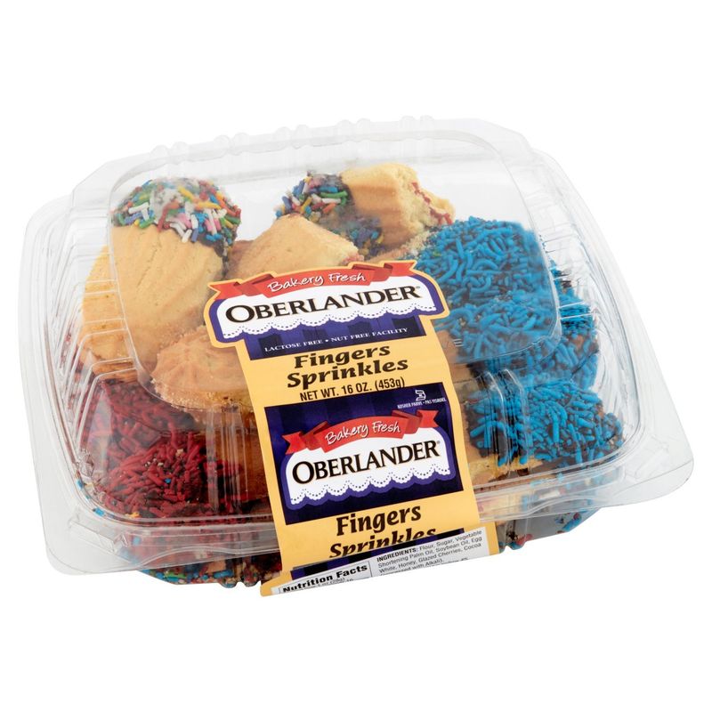 Oberlander Fingers Sprinkles Cookies, 16 oz