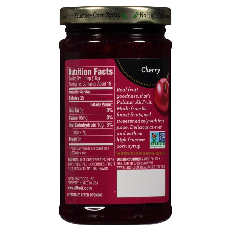 Polaner All Fruit Cherry Spreadable Fruit, 10 oz