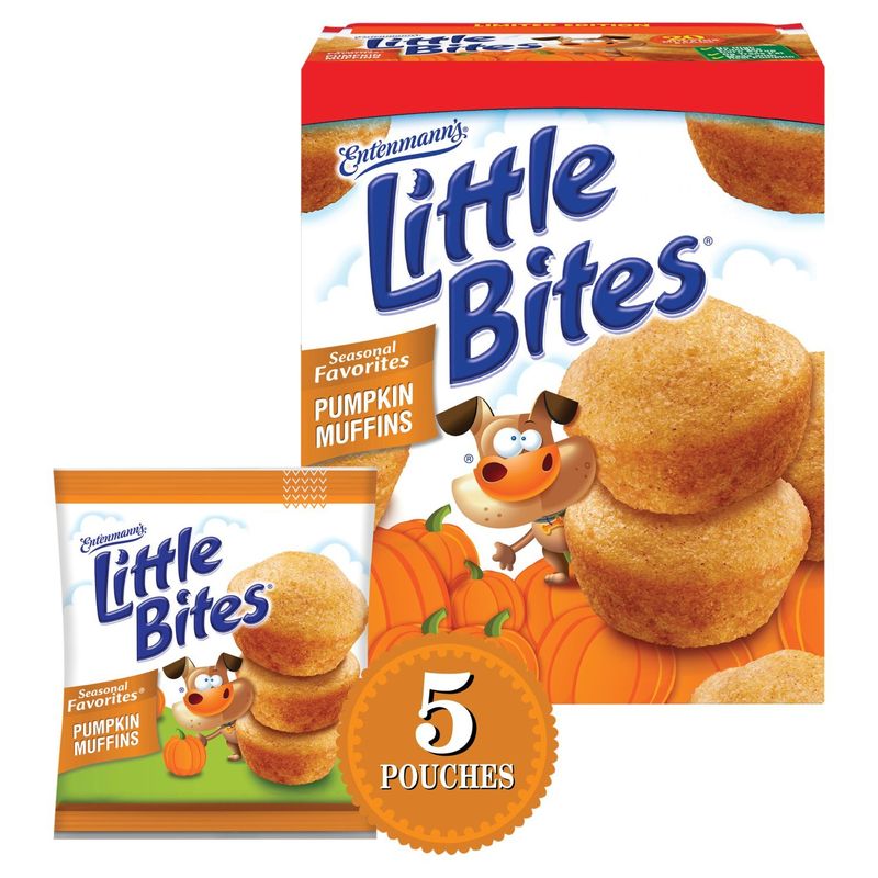 Entenmann's Little Bites Seasonal Favorites Pumpkin Muffins, Limited Edition, 20 count, 8.25 oz