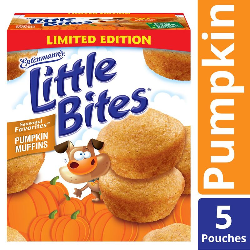 Entenmann's Little Bites Seasonal Favorites Pumpkin Muffins, Limited Edition, 20 count, 8.25 oz