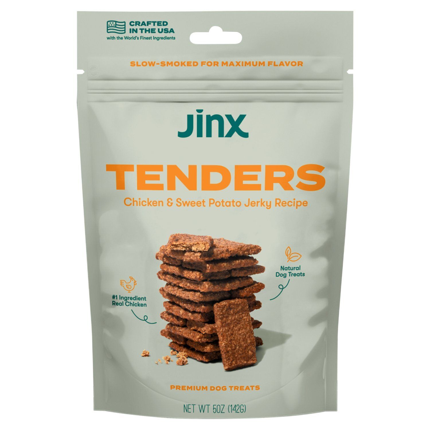 Jinx Chicken &amp; Sweet Potato Jerky Recipe Tenders Premium Dog Treats, 5 oz