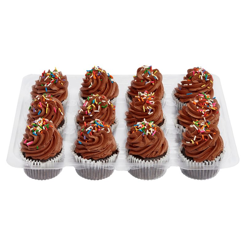 12 Pack Chocolate Cupcakes W/ Chocolate Icing