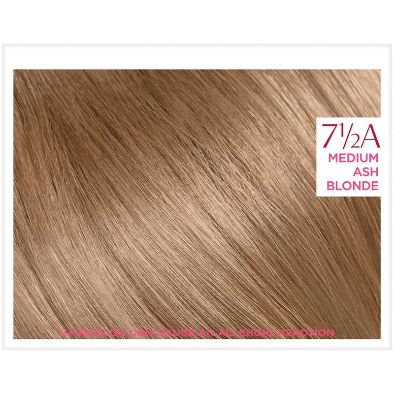 L'Oréal Paris Excellence Creme 7 1/2A Medium Ash Blonde Level 3 Permanent Haircolor, 1 application