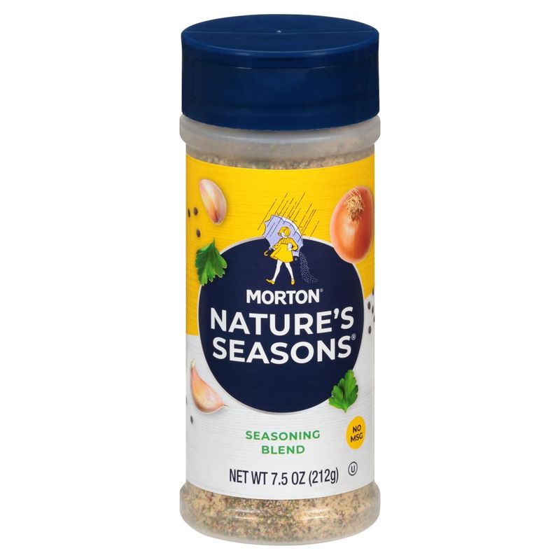 Morton Nature's Seasons Seasoning Blend - Savory Blend of Spices for Lighter Fare, 7.5 OZ Canister
