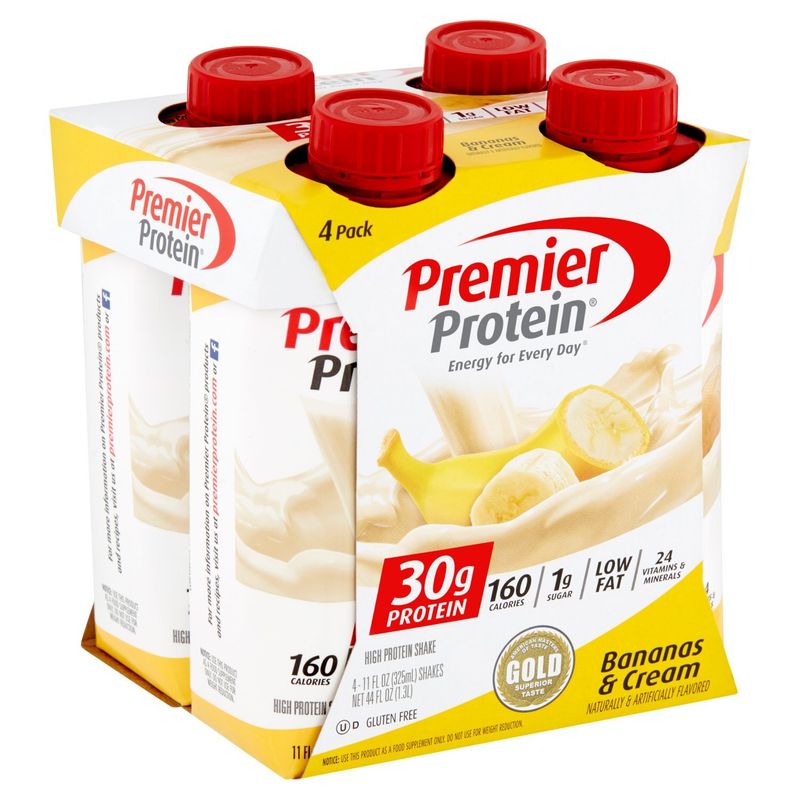 Premier Protein Bananas &amp; Cream High Protein Shakes, 11 fl oz, 4 count