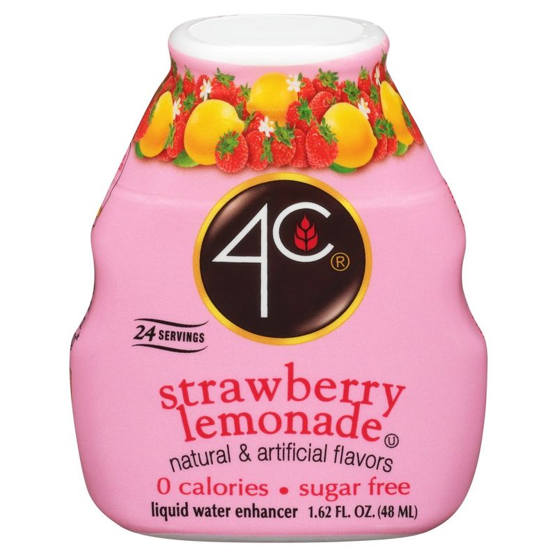 4C Strawberry Lemonade Liquid Water Enhancer, 1.62 fl oz